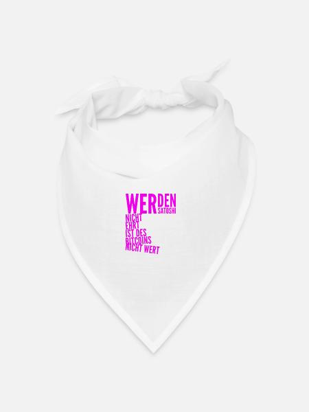 ich bin es wert - Bandana Dreieckstuch - Weiß