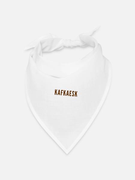 wie bei Kafka - Bandana Dreieckstuch - Weiß