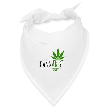 CannABIs Abi durchgezogen - Abitur - Spruch - Bandana Dreieckstuch - Weiß - Vorne
