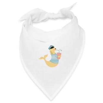 THIRSTY SEAL - Bandana Dreieckstuch - Weiß - Vorne