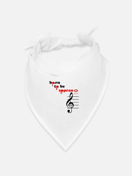 born to be soprano hohes c Chor singen Sängerin - Bandana Dreieckstuch - Weiß