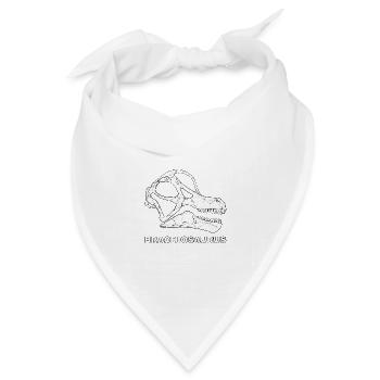 Brachiosaurus Fossil Kopf - Bandana Dreieckstuch - Weiß - Vorne