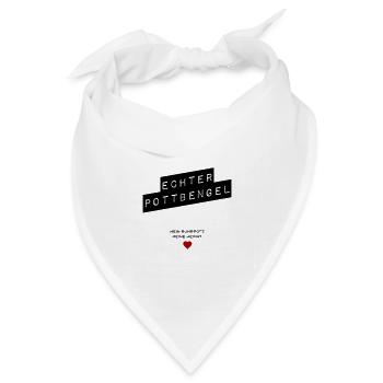 Echter Pottbengel - Bandana Dreieckstuch - Weiß - Vorne