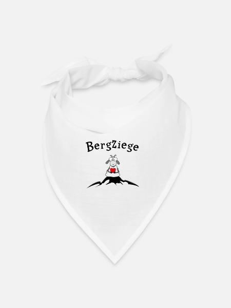 Bergziege - Bandana Dreieckstuch - Weiß