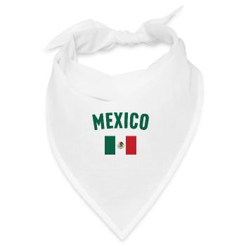 Mexiko Flagge - Bandana Dreieckstuch - Weiß - Vorne