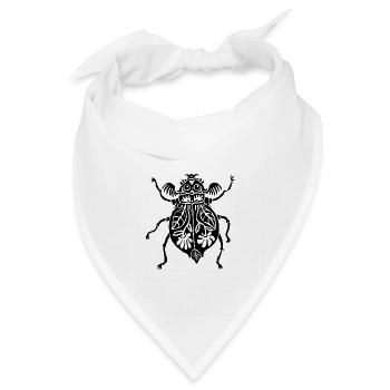 Blumenkäfer - Bandana Dreieckstuch - Weiß - Vorne