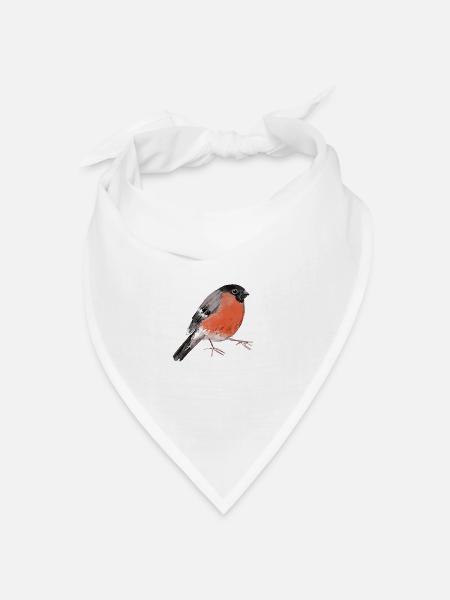 Dompfaff - Bandana Dreieckstuch - Weiß