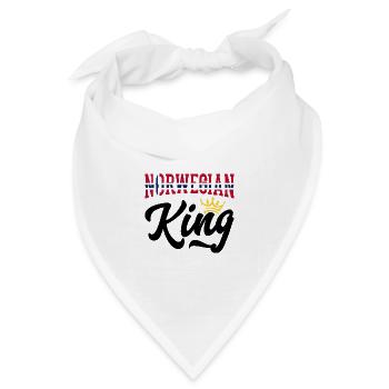 Norwegischer König Norwegen Norwegische Flagge - Bandana Dreieckstuch - Weiß - Vorne