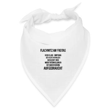 Flachwitz am Freitag - Bandana Dreieckstuch - Weiß - Vorne