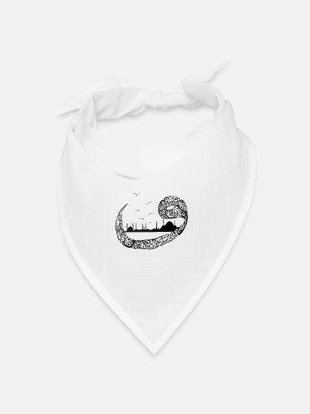 Stil arabische Kalligraphie | arabische Kalligraph - Bandana Dreieckstuch - Weiß
