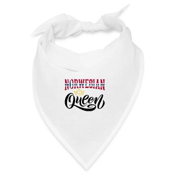 Norwegische Königin Norwegen Norwegische Flagge - Bandana Dreieckstuch - Weiß - Vorne