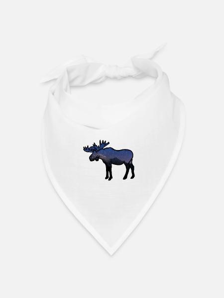 elch 1 - Bandana Dreieckstuch - Weiß