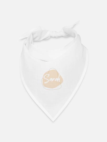 SARAH Namensprint - Bandana Dreieckstuch - Weiß