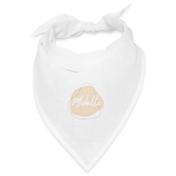 MICHELLE Namensprint - Bandana Dreieckstuch - Weiß - Vorne