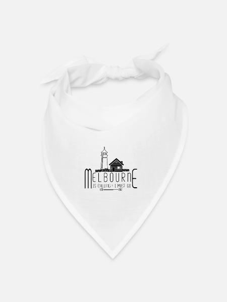Melbourne Australien Spruch - Bandana Dreieckstuch - Weiß