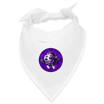 Wahnsinniger Roboter 01 - Bandana Dreieckstuch - Weiß - Vorne