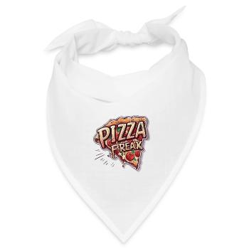 PIZZA FREAK FAST FOOD LOVER - Bandana Dreieckstuch - Weiß - Vorne