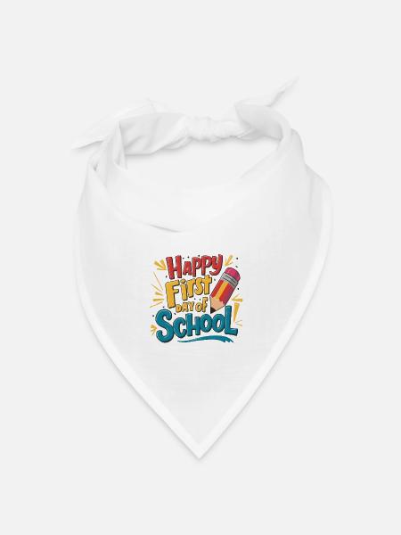 Erster Schultag Kinder Einschulung Erstklässler - Bandana Dreieckstuch - Weiß