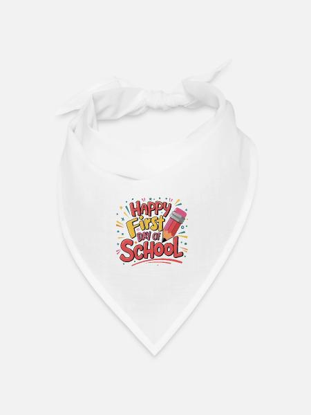 Erster Schultag Kinder Einschulung Erstklässler - Bandana Dreieckstuch - Weiß