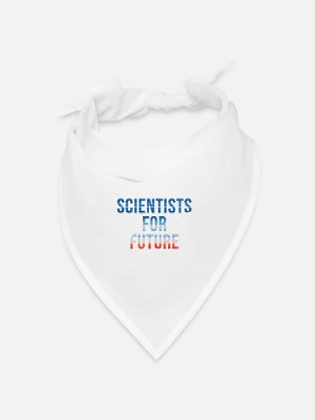 Scientists for Future | Warming Stripes - Bandana Dreieckstuch - Weiß