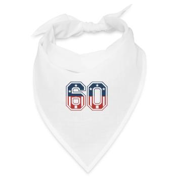 Nummer 60 USA - Bandana Dreieckstuch - Weiß - Vorne
