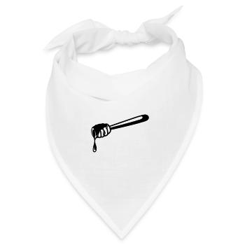 Stockmeißel Symbol imker - Bandana Dreieckstuch - Weiß - Vorne