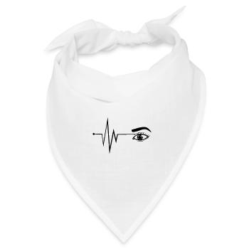 Augen symbol Puls - Bandana Dreieckstuch - Weiß - Vorne