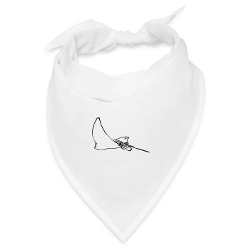 Adlerrochen - Bandana Dreieckstuch - Weiß - Vorne