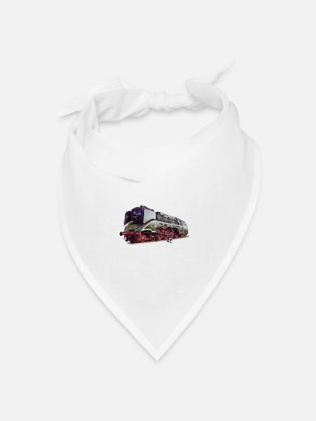Dampflok 18 201 - Bandana Dreieckstuch - Weiß