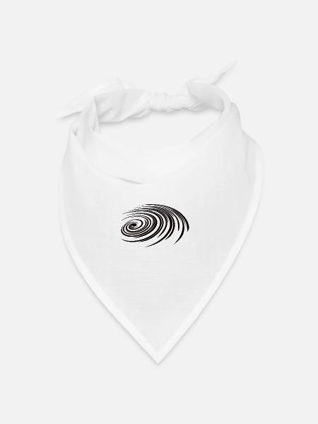 Spirale Geometrie - Spiralgalaxie - Bandana Dreieckstuch - Weiß