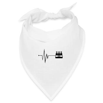 Bierflasche Kiste puls - Bandana Dreieckstuch - Weiß - Vorne