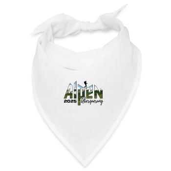 Alpenüberquerung Alpen Überquerung 2025 Wandern - Bandana Dreieckstuch - Weiß - Vorne