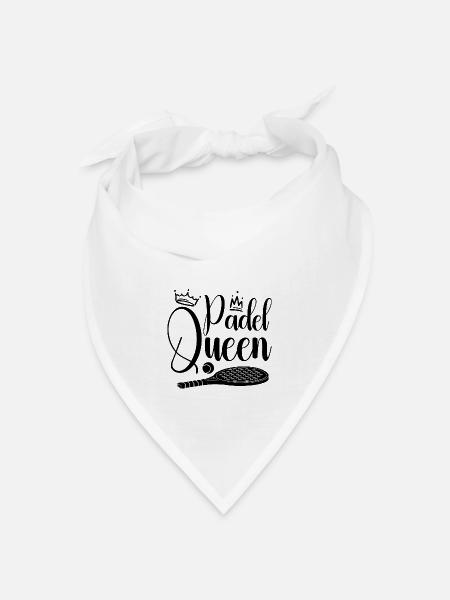 Frauen Padel Queen Padel Spielerin Tennis Padelistin - Bandana Dreieckstuch - Weiß