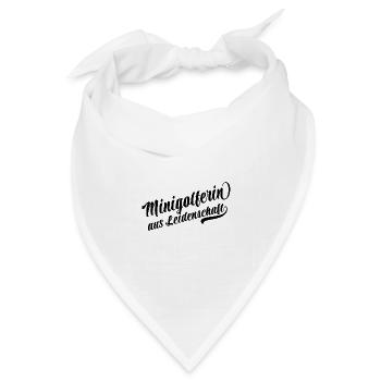 Minigolferin aus Leidenschaft - Bandana Dreieckstuch - Weiß - Vorne