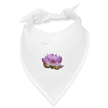 Lotusblüte - Bandana Dreieckstuch - Weiß - Vorne