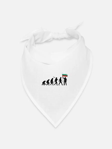 Bulgarien - Evolution - Flagge - Nation - Bandana Dreieckstuch - Weiß