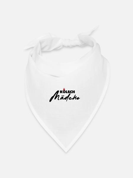 Kölsch Mädche - Bandana Dreieckstuch - Weiß