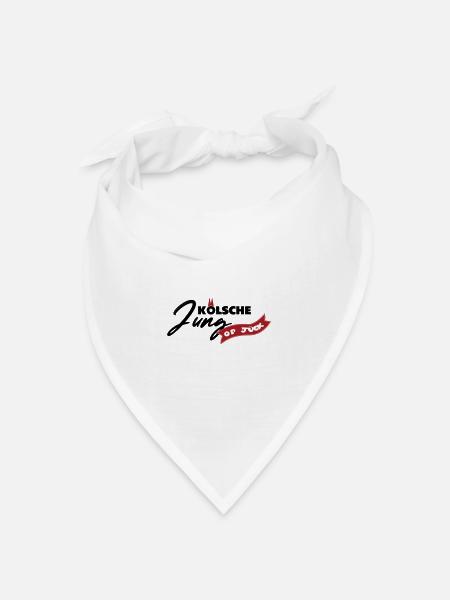 Kölsche Jung op Jück - Bandana Dreieckstuch - Weiß