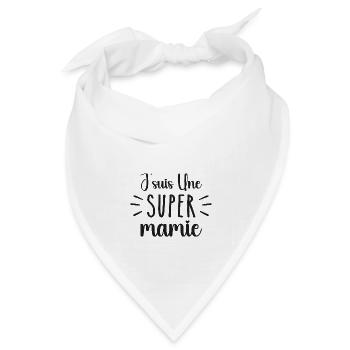 Super Oma, Oma Geschenk - Bandana Dreieckstuch - Weiß - Vorne