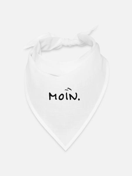 Moin. - Bandana Dreieckstuch - Weiß