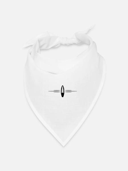 Surfbrett Linie symbol - Bandana Dreieckstuch - Weiß
