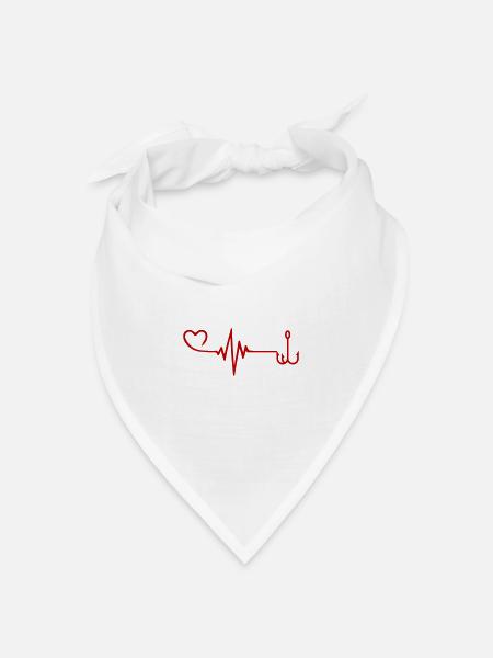 Angelhaken Puls - Bandana Dreieckstuch - Weiß
