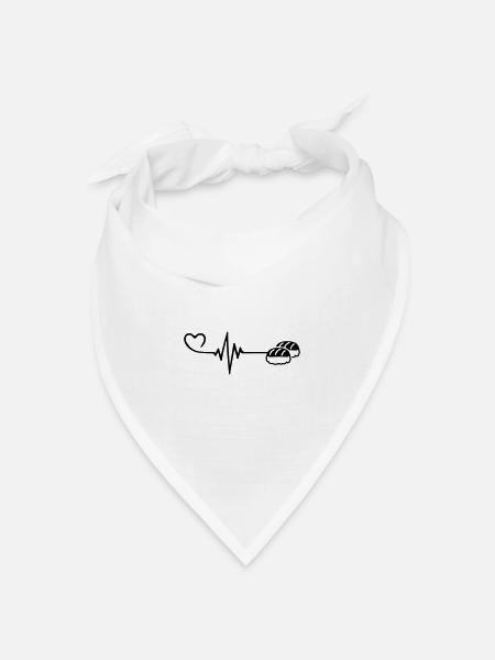 Sushi Puls Herz Liebe - Bandana Dreieckstuch - Weiß