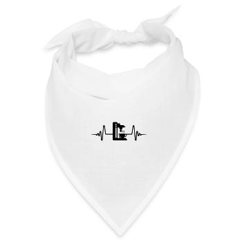 Kaffeemaschine Puls Symbol - Bandana Dreieckstuch - Weiß - Vorne