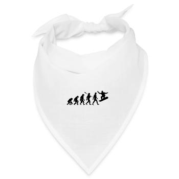 Evolution - Snowboard - Snowboarden - Wintersport - Bandana Dreieckstuch - Weiß - Vorne