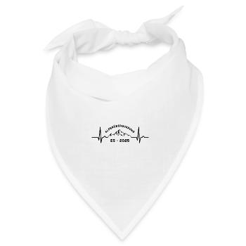 Alpenüberquerung Alpen Überquerung E5 Wandern - Bandana Dreieckstuch - Weiß - Vorne