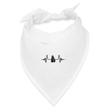 Taucherflossen Taucher Puls - Bandana Dreieckstuch - Weiß - Vorne