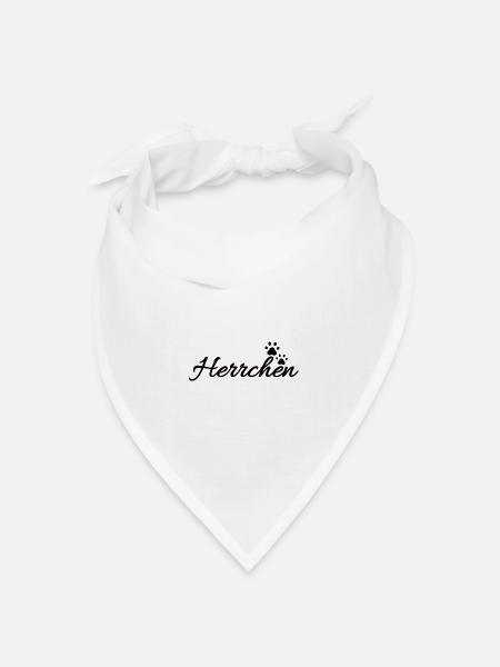 Herrchen von einem Hund | Hundepfote - Bandana Dreieckstuch - Weiß