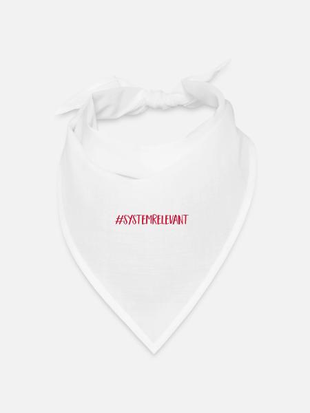 systemrelevant - Bandana Dreieckstuch - Weiß
