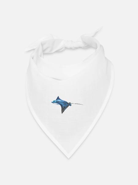 Rochen - Bandana Dreieckstuch - Weiß